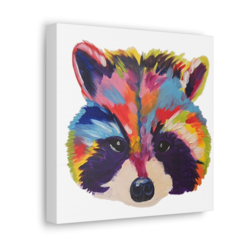 Pop Raccoon Canvas Gallery Wraps