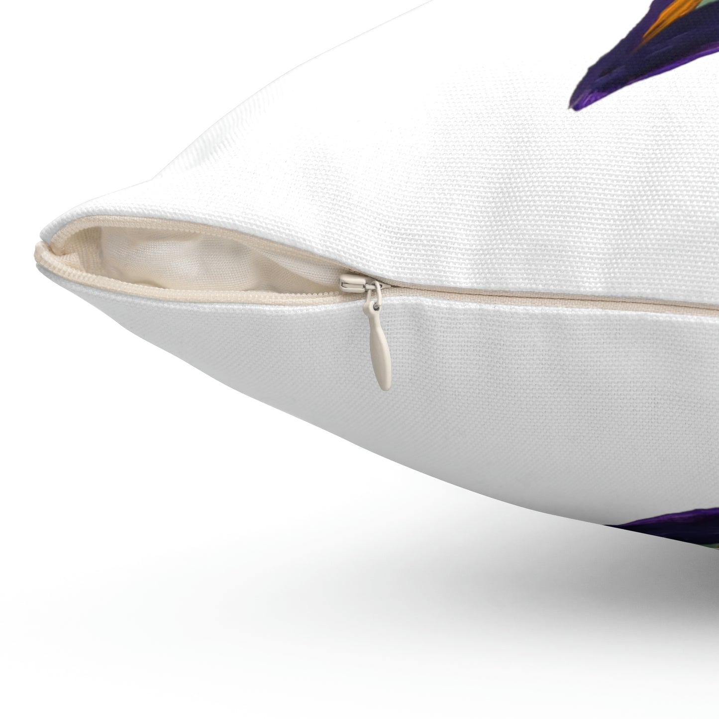 Purple Heart Spun Polyester Square Pillow