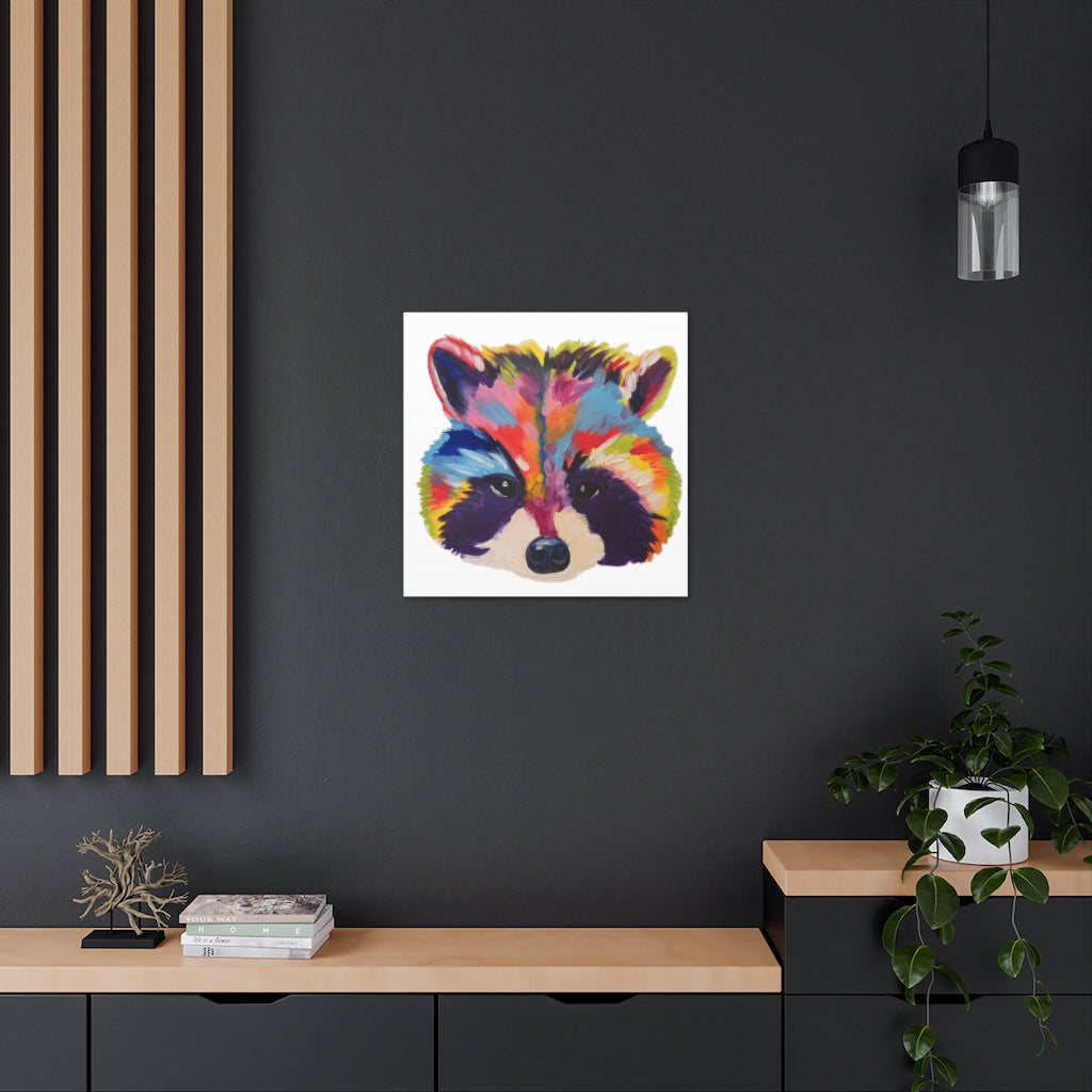 Pop Raccoon Canvas Gallery Wraps