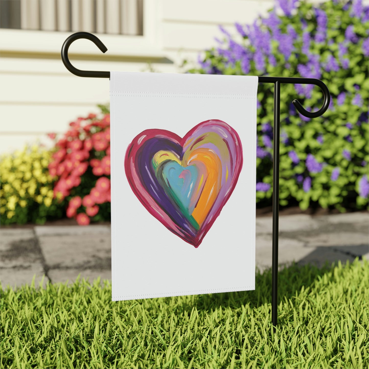 Pink Heart Garden & House Banner