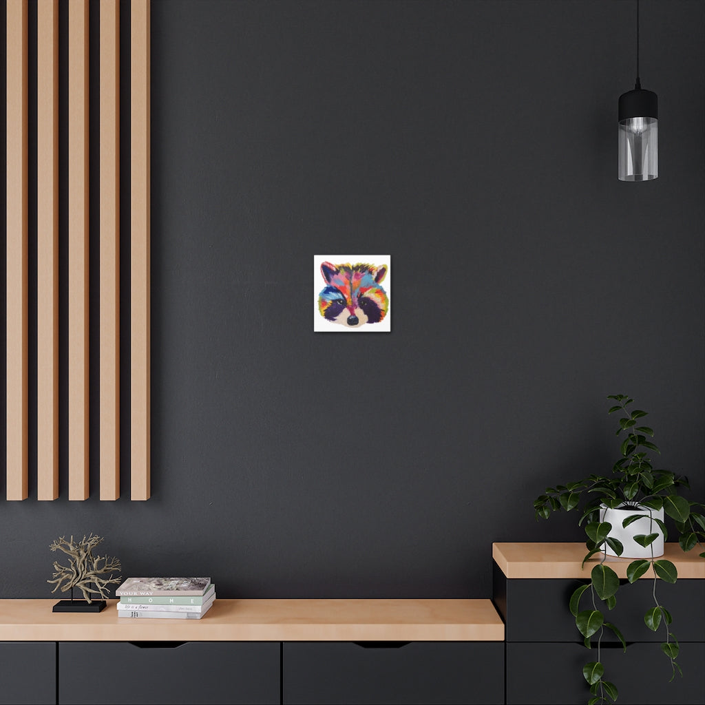 Pop Raccoon Canvas Gallery Wraps