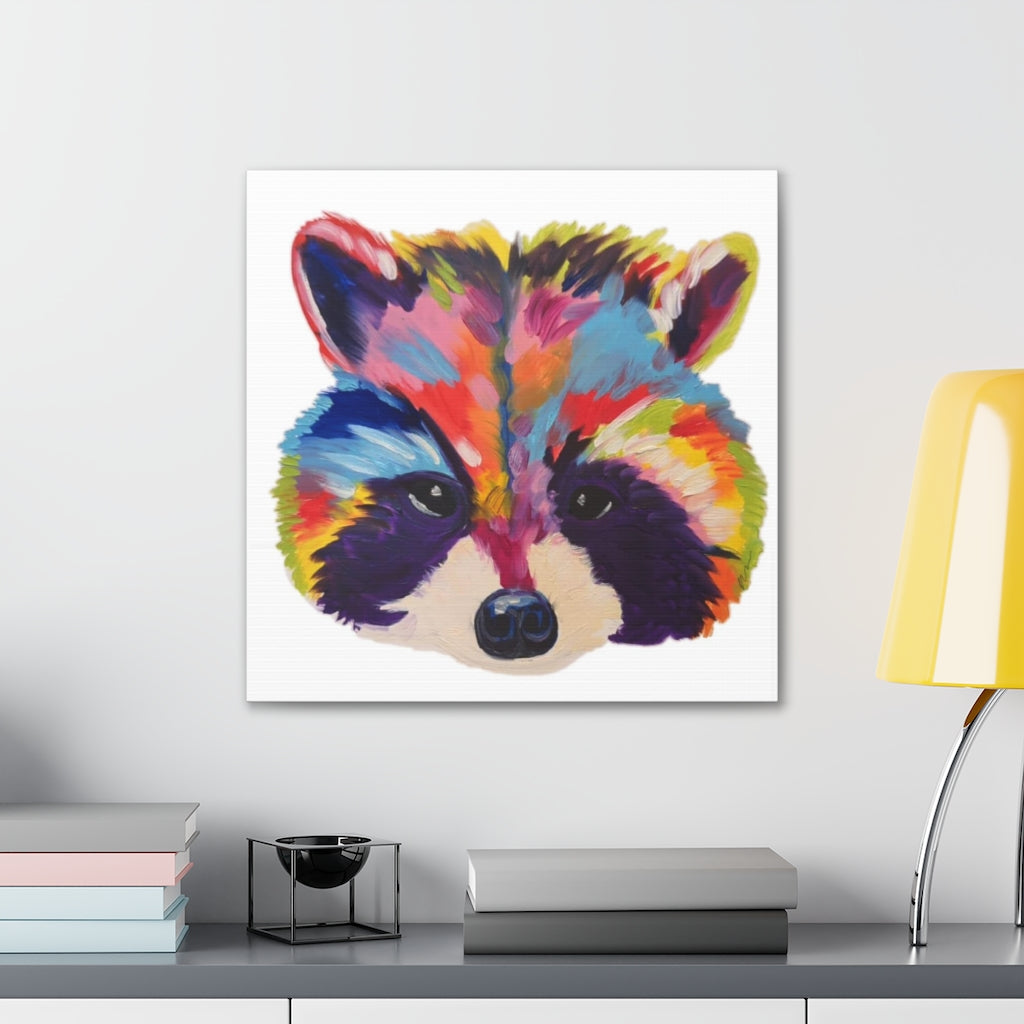 Pop Raccoon Canvas Gallery Wraps