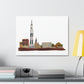 Huntsville Skyline Satin Canvas, Stretched