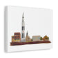 Huntsville Skyline Satin Canvas, Stretched