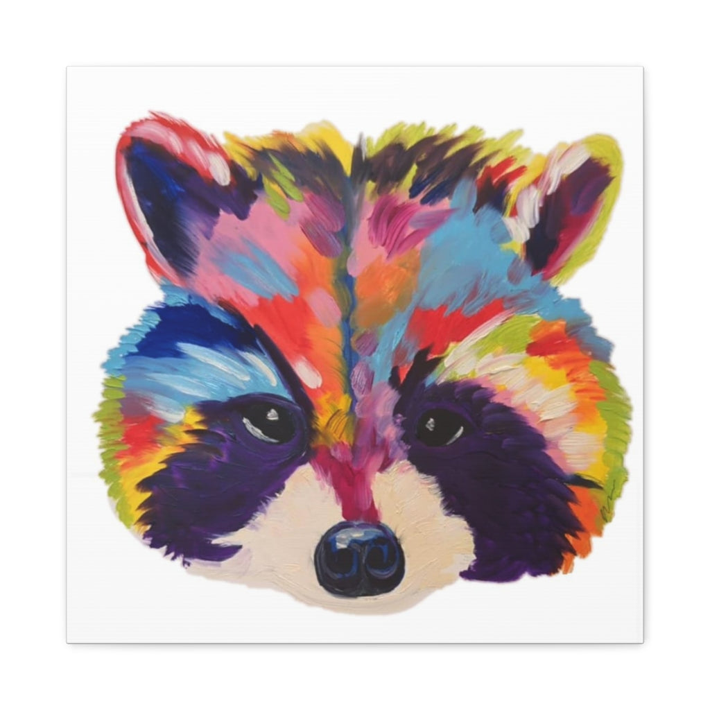 Pop Raccoon Canvas Gallery Wraps