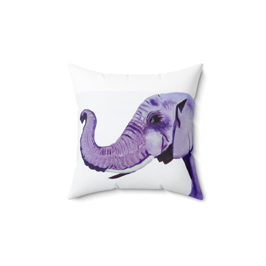 Very Peri Elephany Spun Polyester Square Pillow