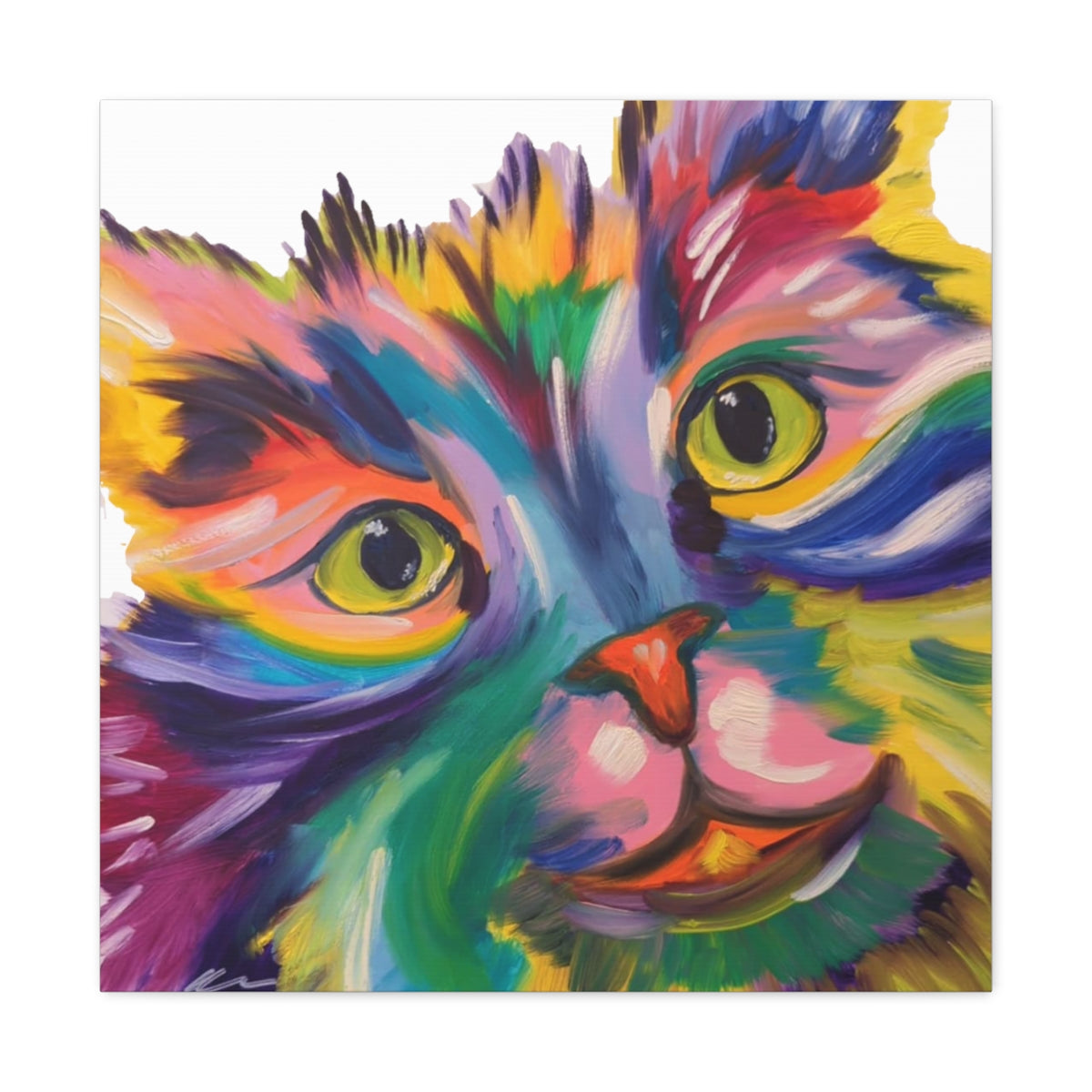 Pop Cat on Canvas Gallery Wraps