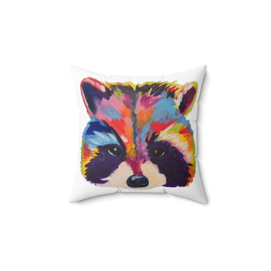 Pop Raccoon Spun Polyester Square Pillow