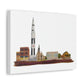 Huntsville Skyline Satin Canvas, Stretched