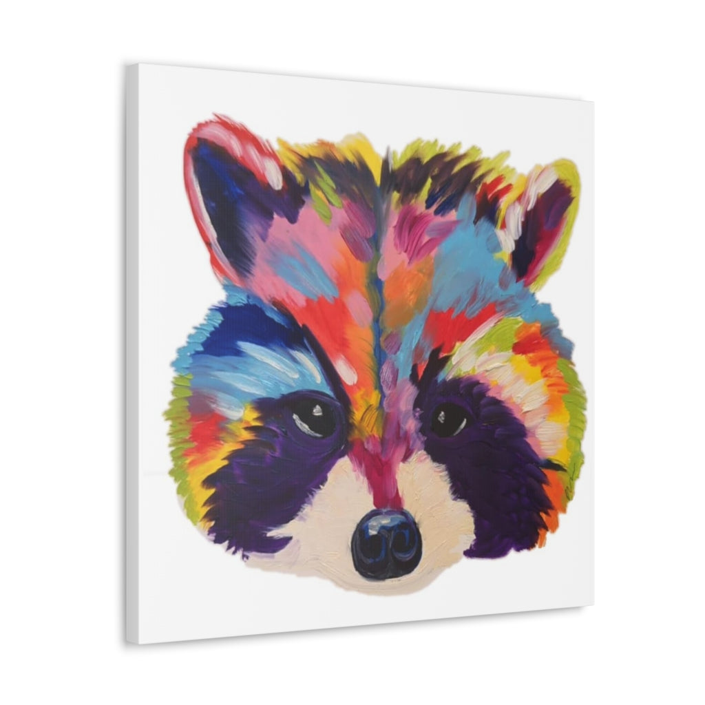 Pop Raccoon Canvas Gallery Wraps