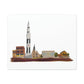 Huntsville Skyline Satin Canvas, Stretched