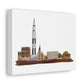 Huntsville Skyline Satin Canvas, Stretched