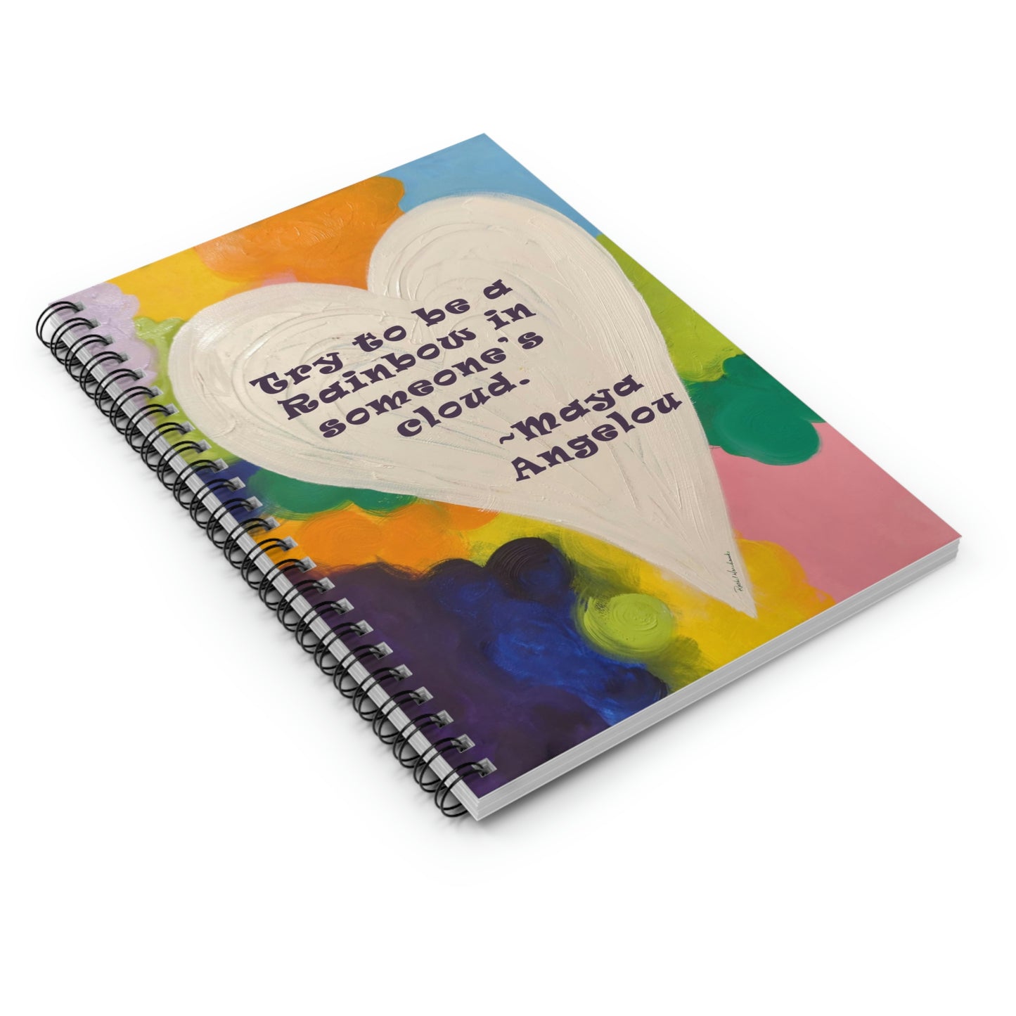 Rainbow Heart Spiral Notebook - Ruled Line