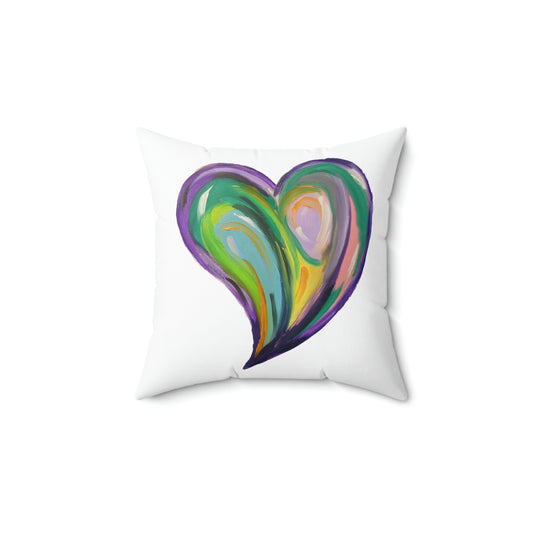 Purple Heart Spun Polyester Square Pillow