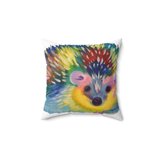 Pop Hedgehog Spun Polyester Square Pillow