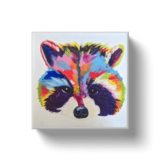 Pop Raccoon Canvas Wraps